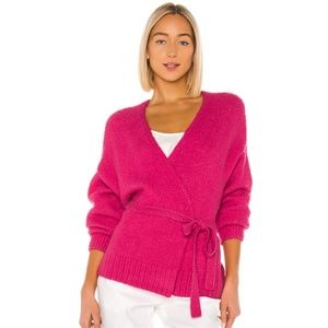 1.STATE Belted Jersey Stitch Cardigan